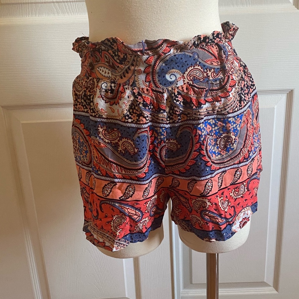 Paisley Print Shorts